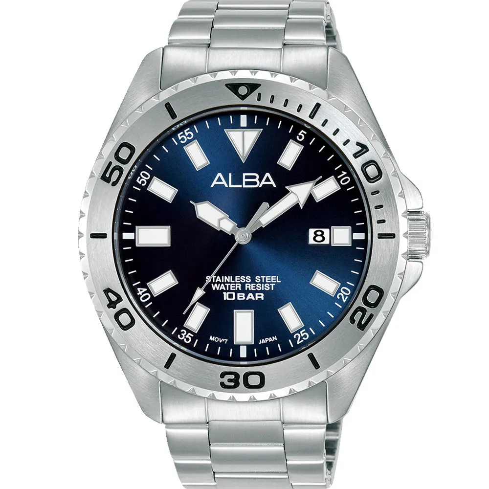 Alba AS9Q43X Stainless Steel Workman Watch