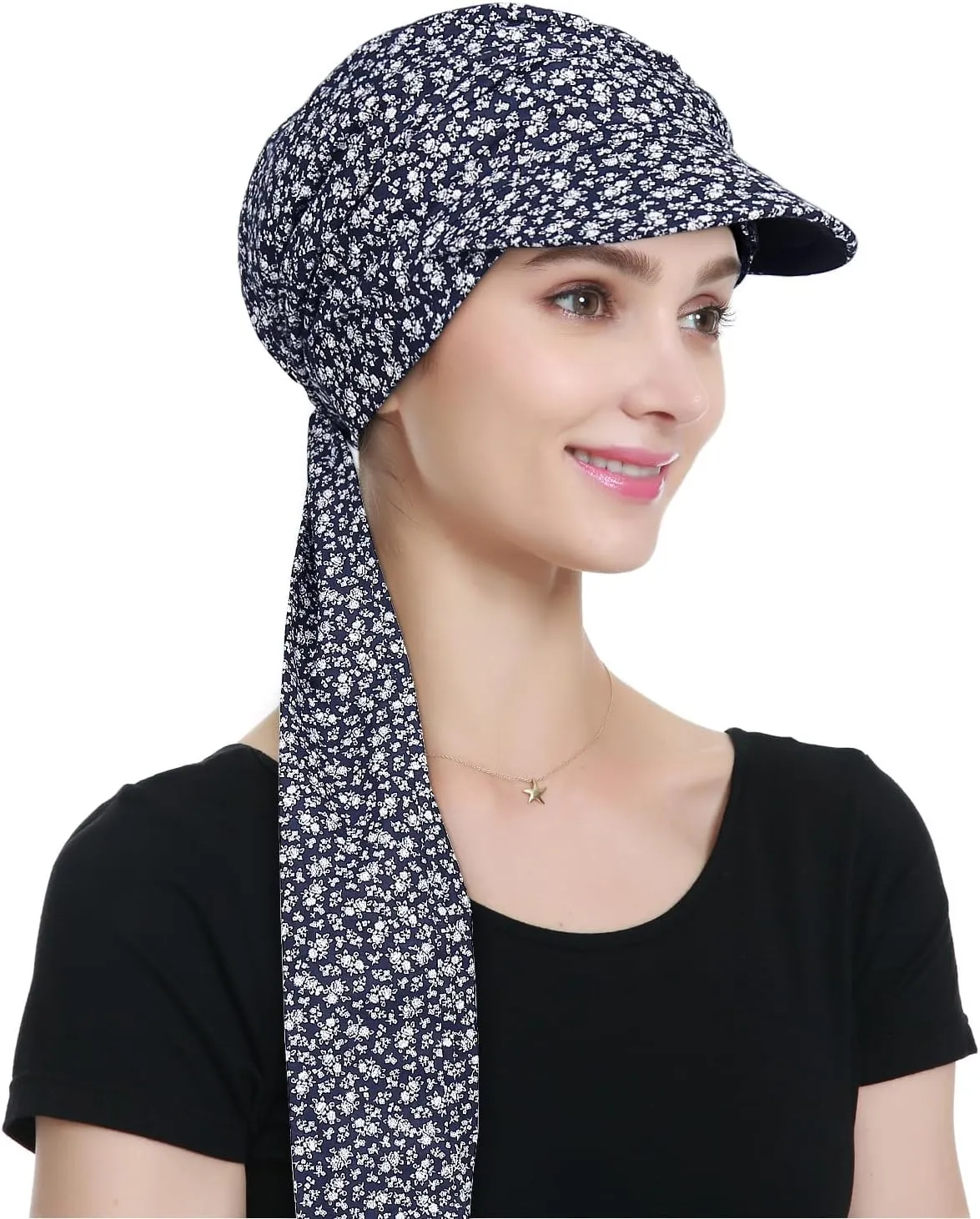 Alnorm Adjustable 100% Cotton Lace Up Turban Featuring Cotton Sweatbands Design