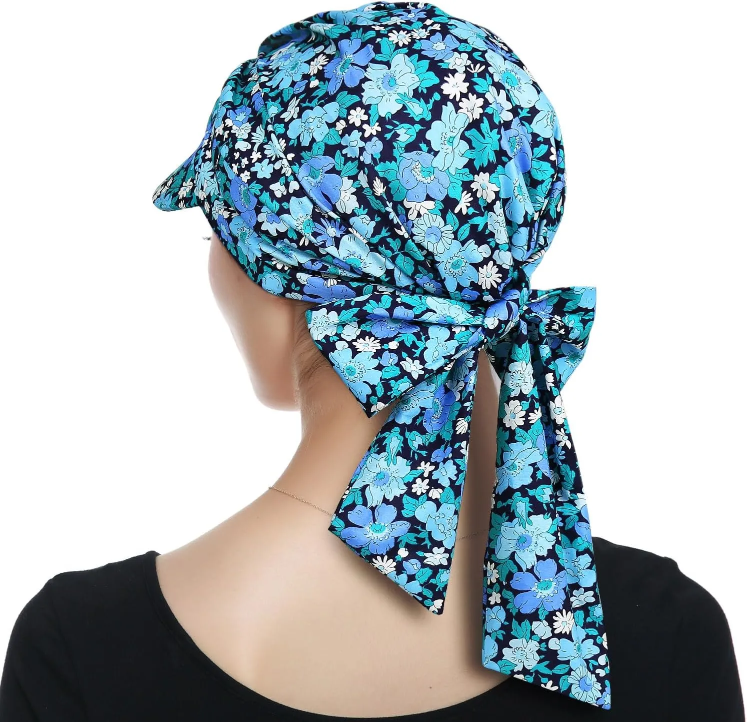 Alnorm Adjustable 100% Cotton Lace Up Turban Featuring Cotton Sweatbands Design