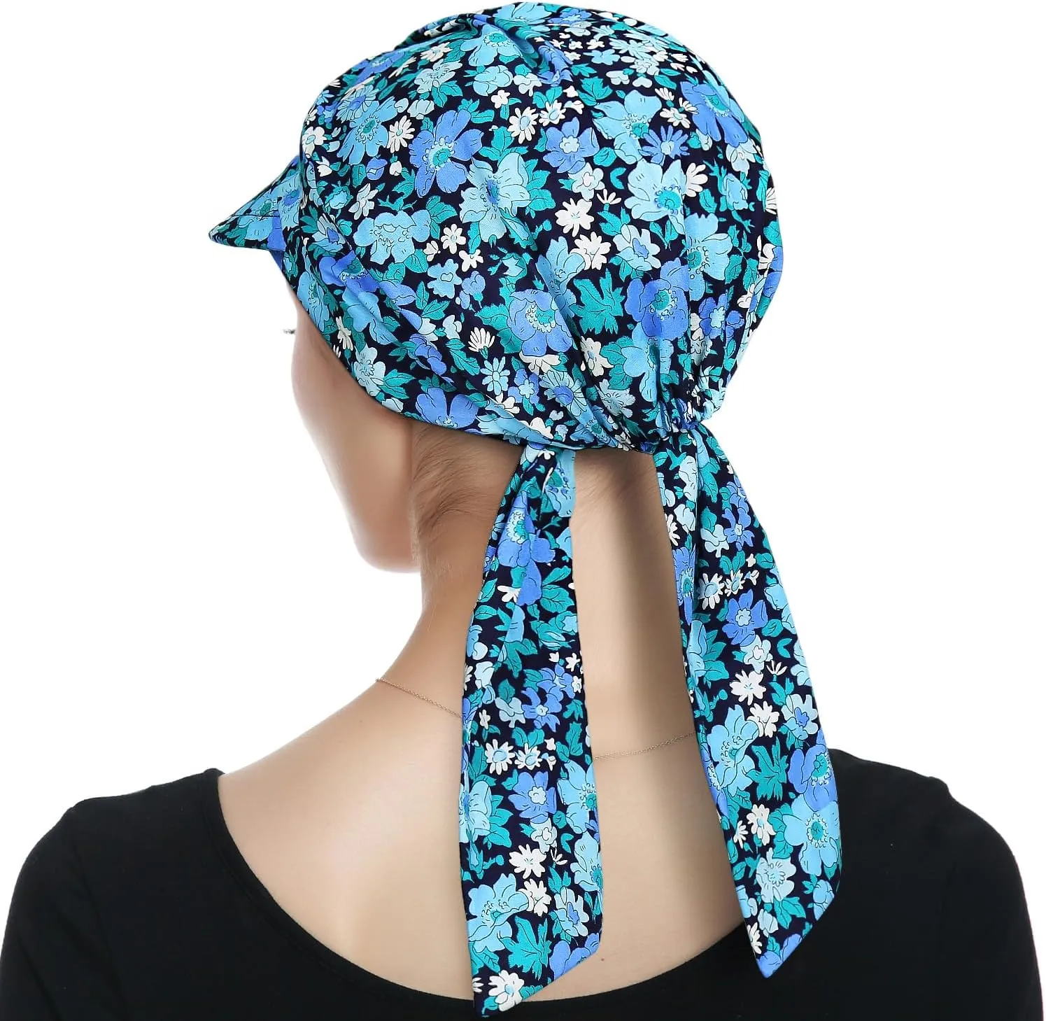 Alnorm Adjustable 100% Cotton Lace Up Turban Featuring Cotton Sweatbands Design