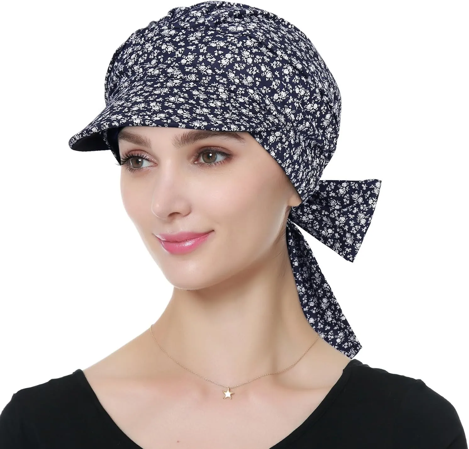 Alnorm Adjustable 100% Cotton Lace Up Turban Featuring Cotton Sweatbands Design