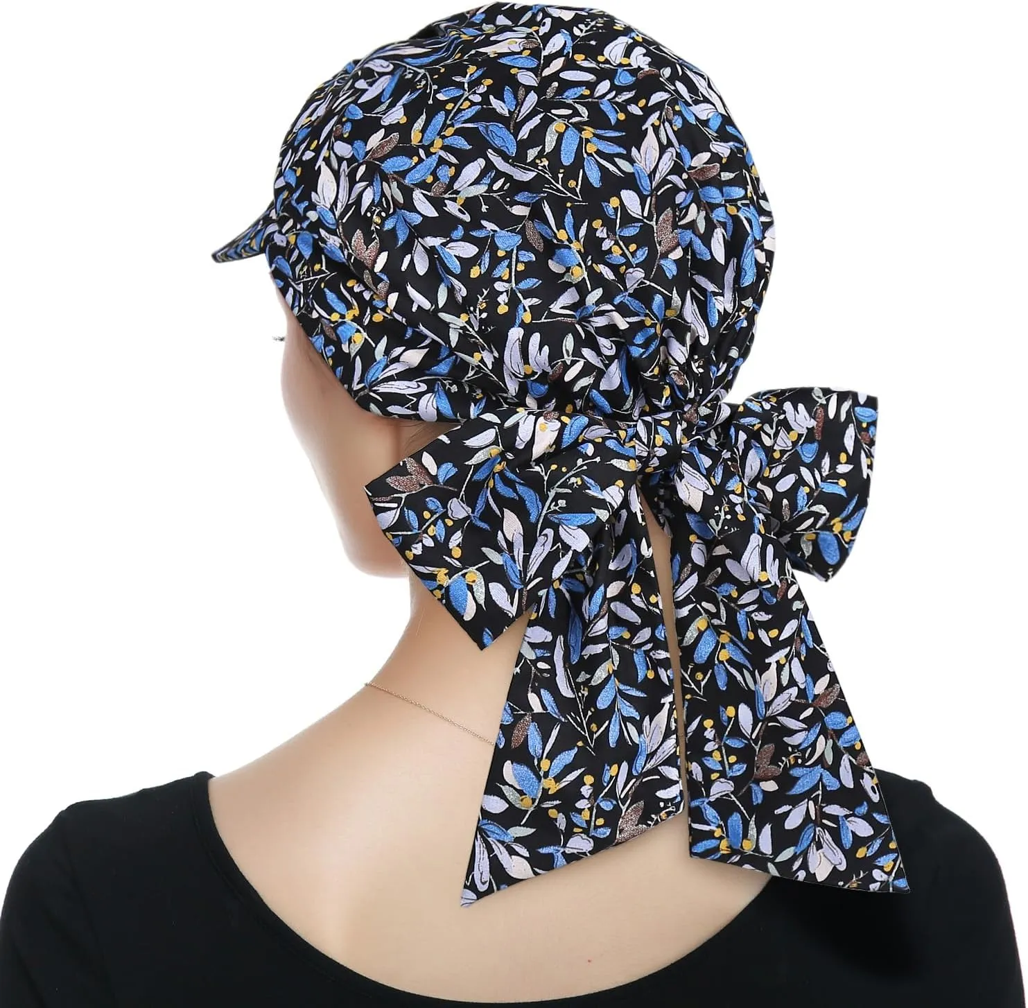 Alnorm Adjustable 100% Cotton Lace Up Turban Featuring Cotton Sweatbands Design
