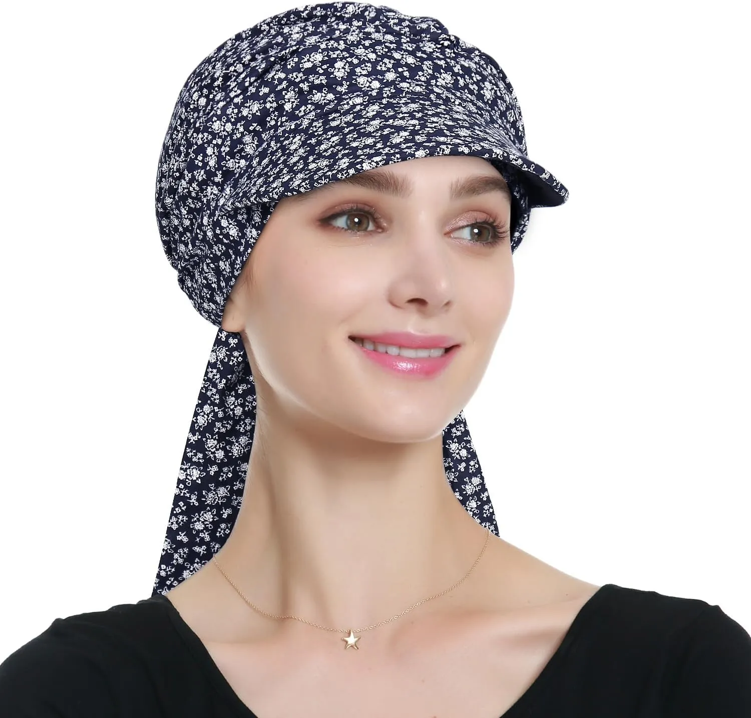 Alnorm Adjustable 100% Cotton Lace Up Turban Featuring Cotton Sweatbands Design