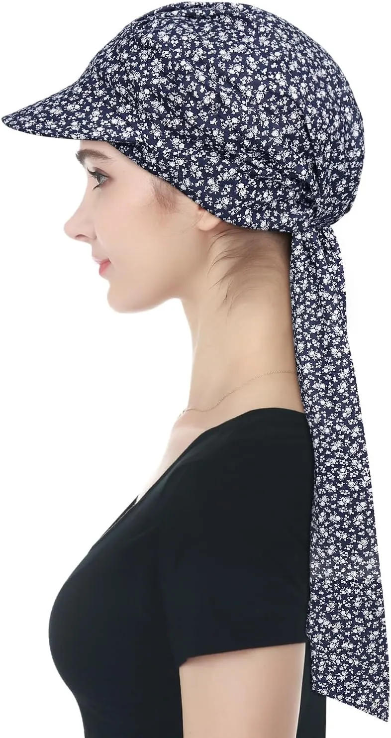 Alnorm Adjustable 100% Cotton Lace Up Turban Featuring Cotton Sweatbands Design