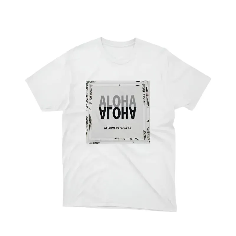 Aloha Days FLOWER Square Ltd. Made in Hawaii S-XL White
