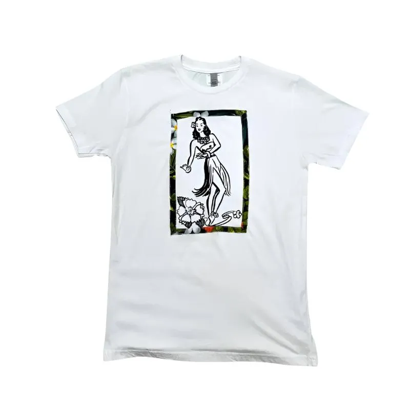 Aloha Days Hula Girl LTD. Made in Hawaii S-M White