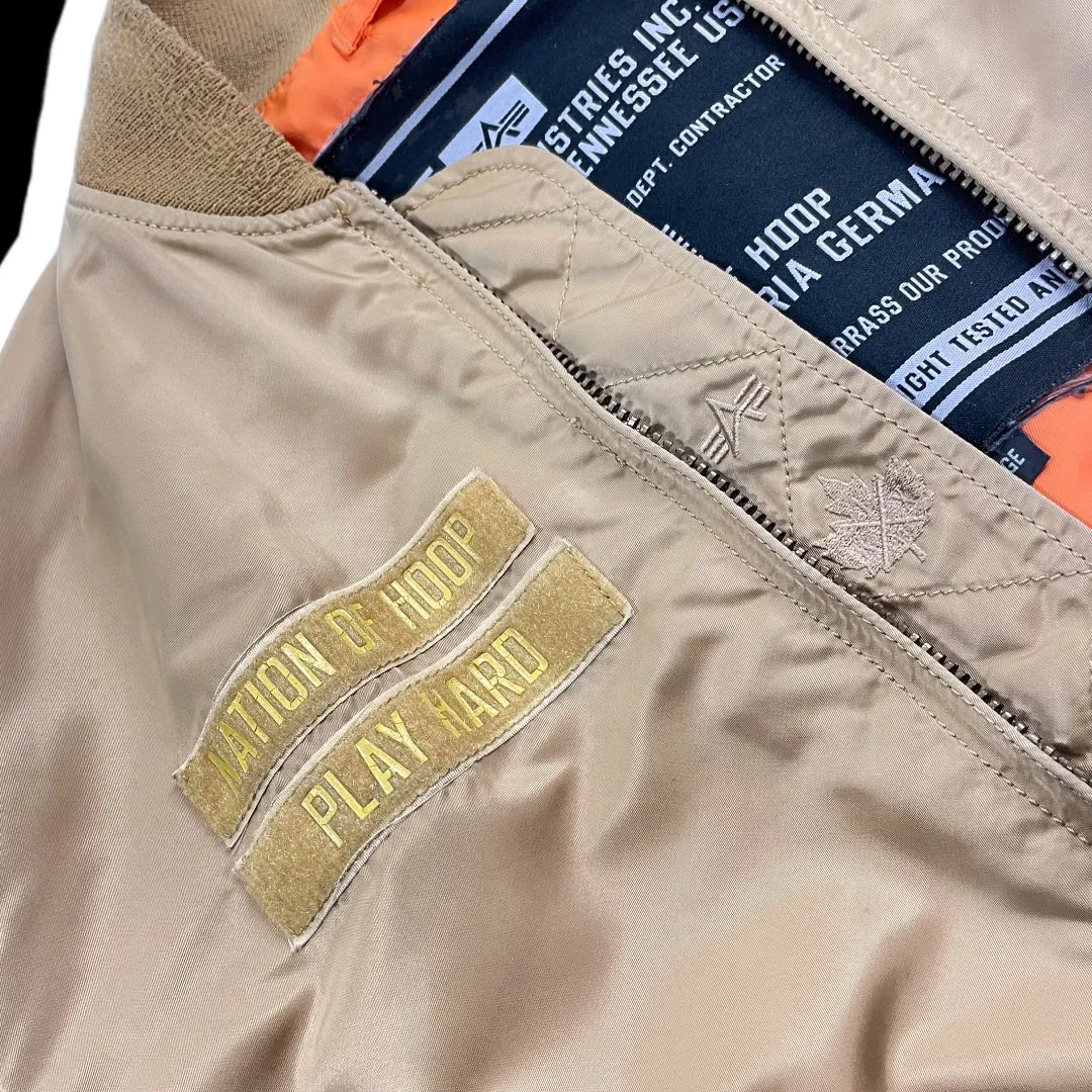ALPHA INDUSTRIES x K1X NATION OF HOOP MUNICH : "GOLD RUSH" LTD BOMBER : L