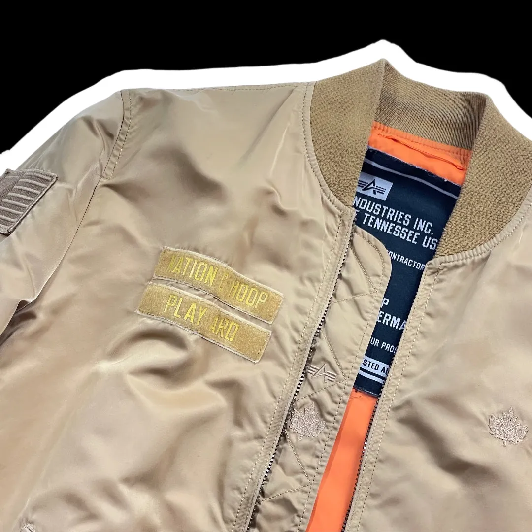 ALPHA INDUSTRIES x K1X NATION OF HOOP MUNICH : "GOLD RUSH" LTD BOMBER : L
