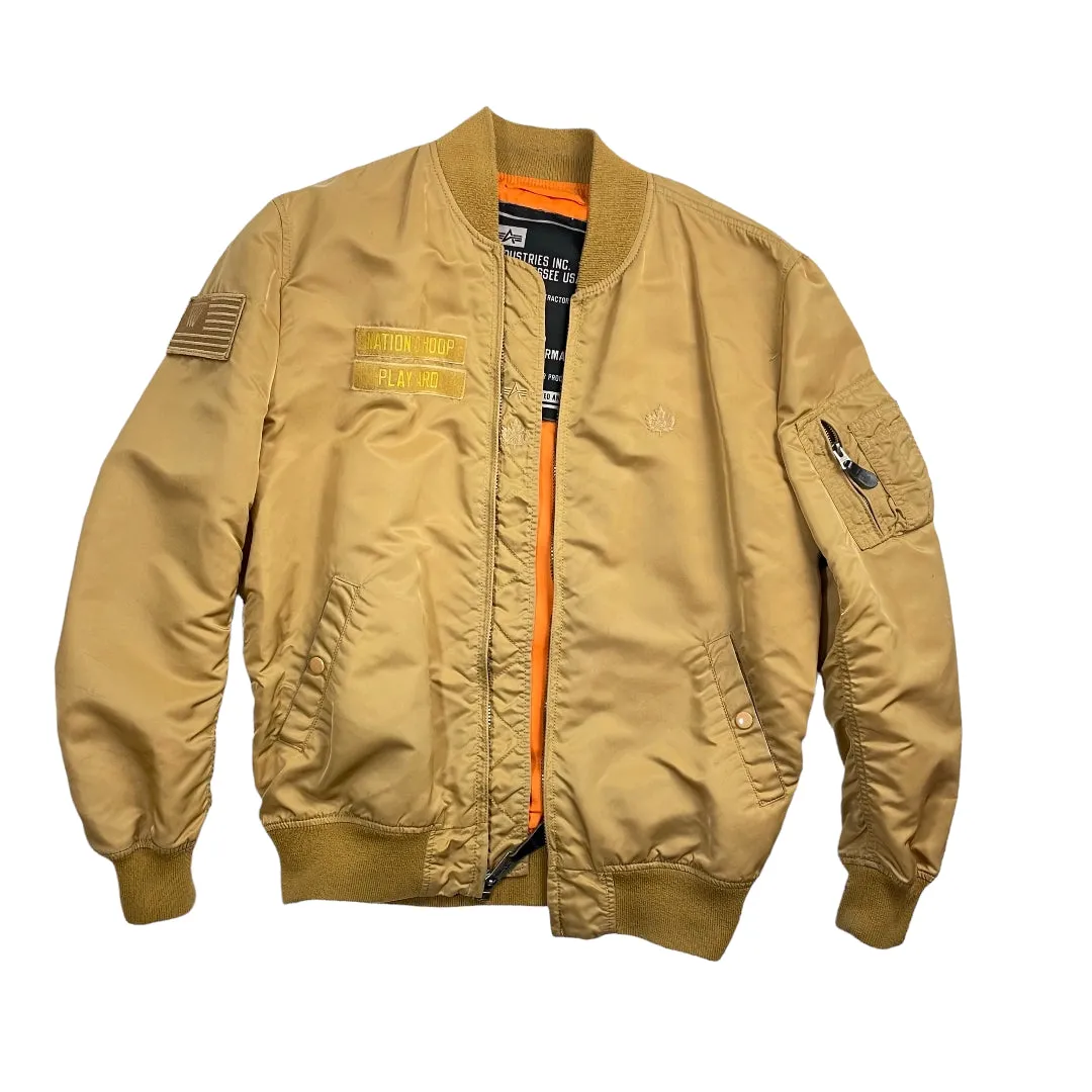ALPHA INDUSTRIES x K1X NATION OF HOOP MUNICH : "GOLD RUSH" LTD BOMBER : L