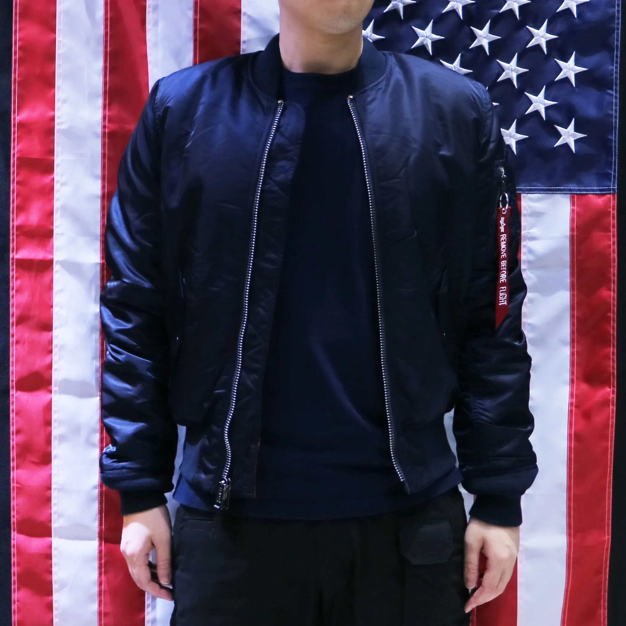 ALPHA MA-1 FLIGHT JACKET SLIM FIT (REPLICA BLUE)