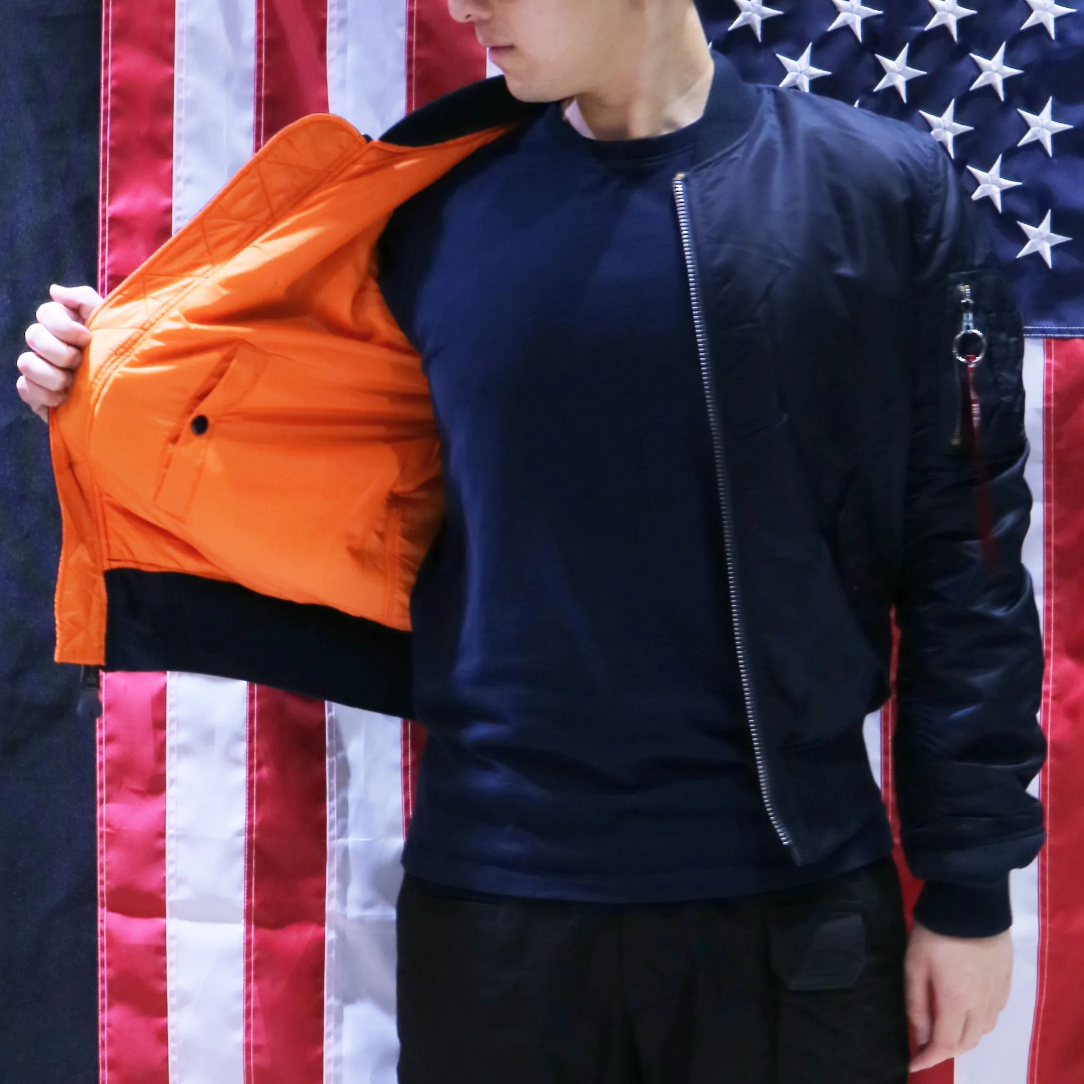 ALPHA MA-1 FLIGHT JACKET SLIM FIT (REPLICA BLUE)