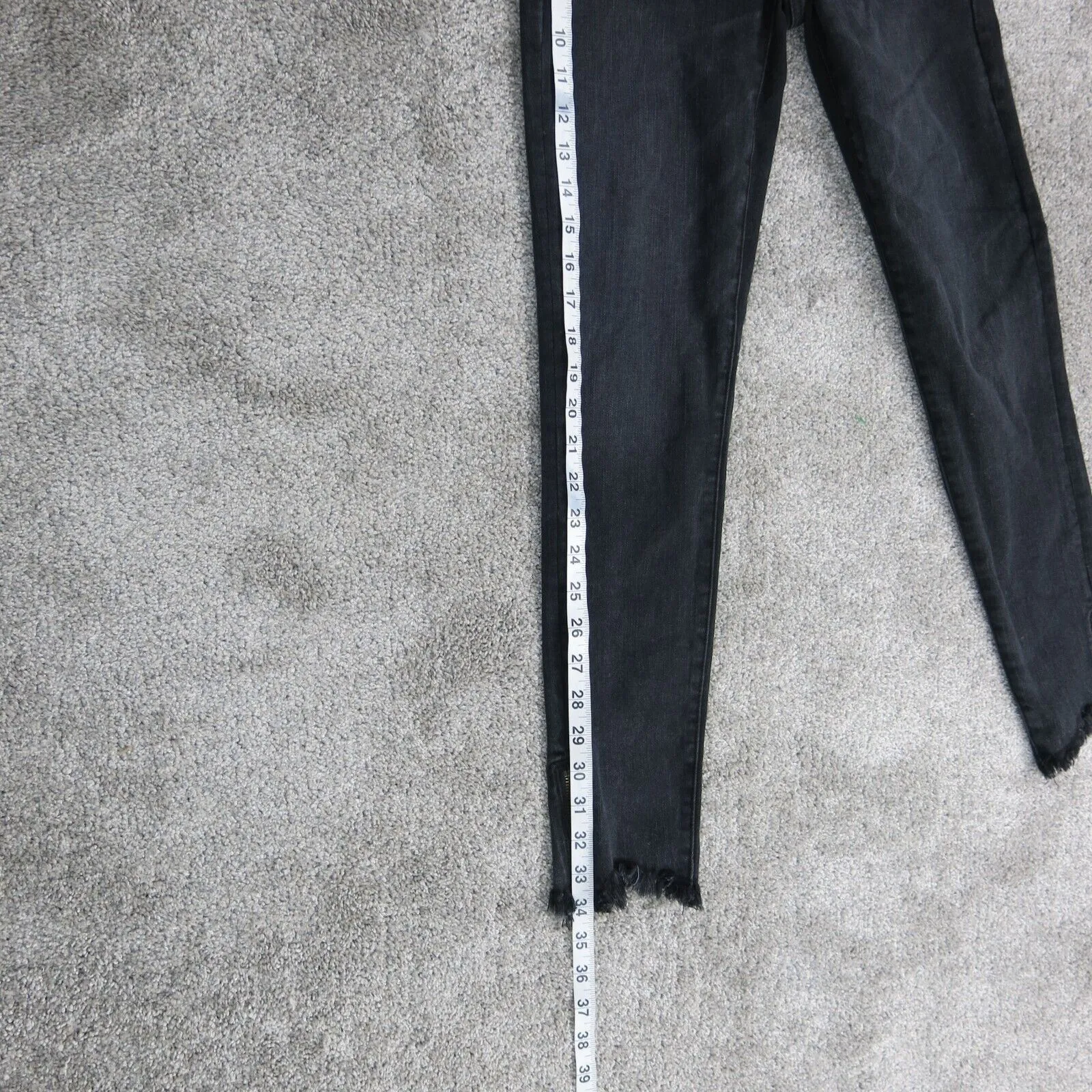 American Eagle Womens Jeans Skinny Leg Mid Rise Ankle Zip Pockets Black Size 4