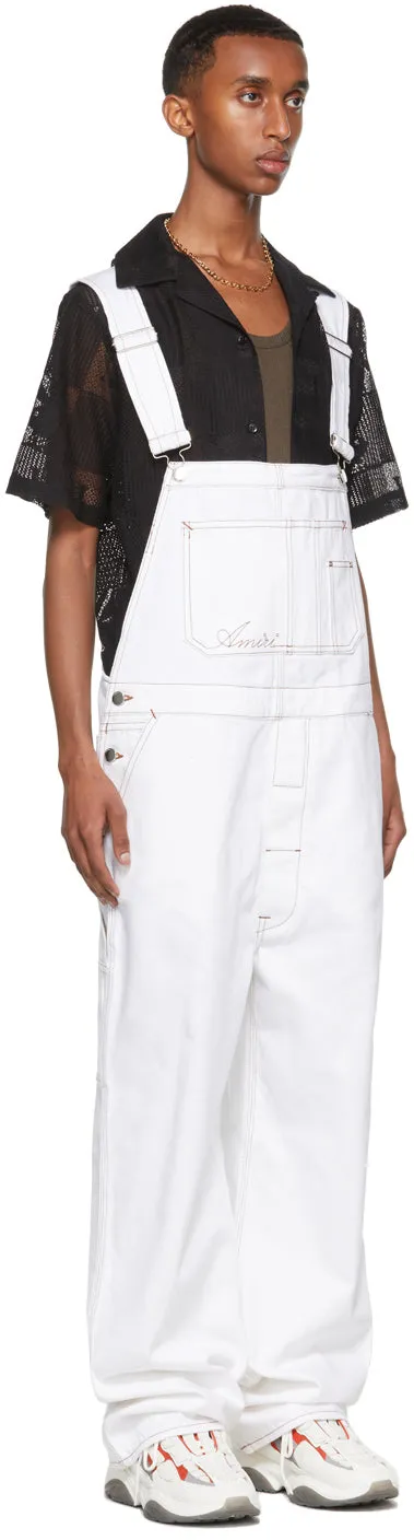 AMIRI White Denim Overalls