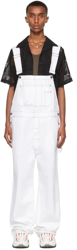 AMIRI White Denim Overalls