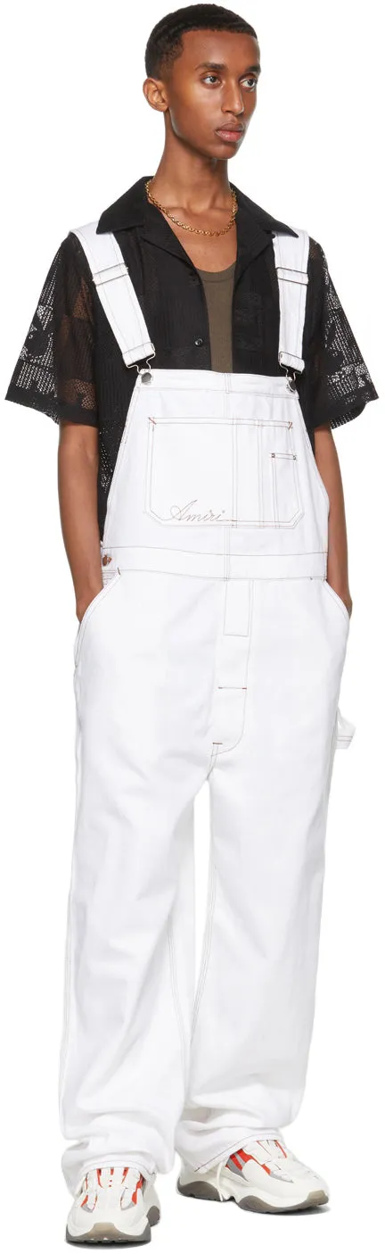 AMIRI White Denim Overalls