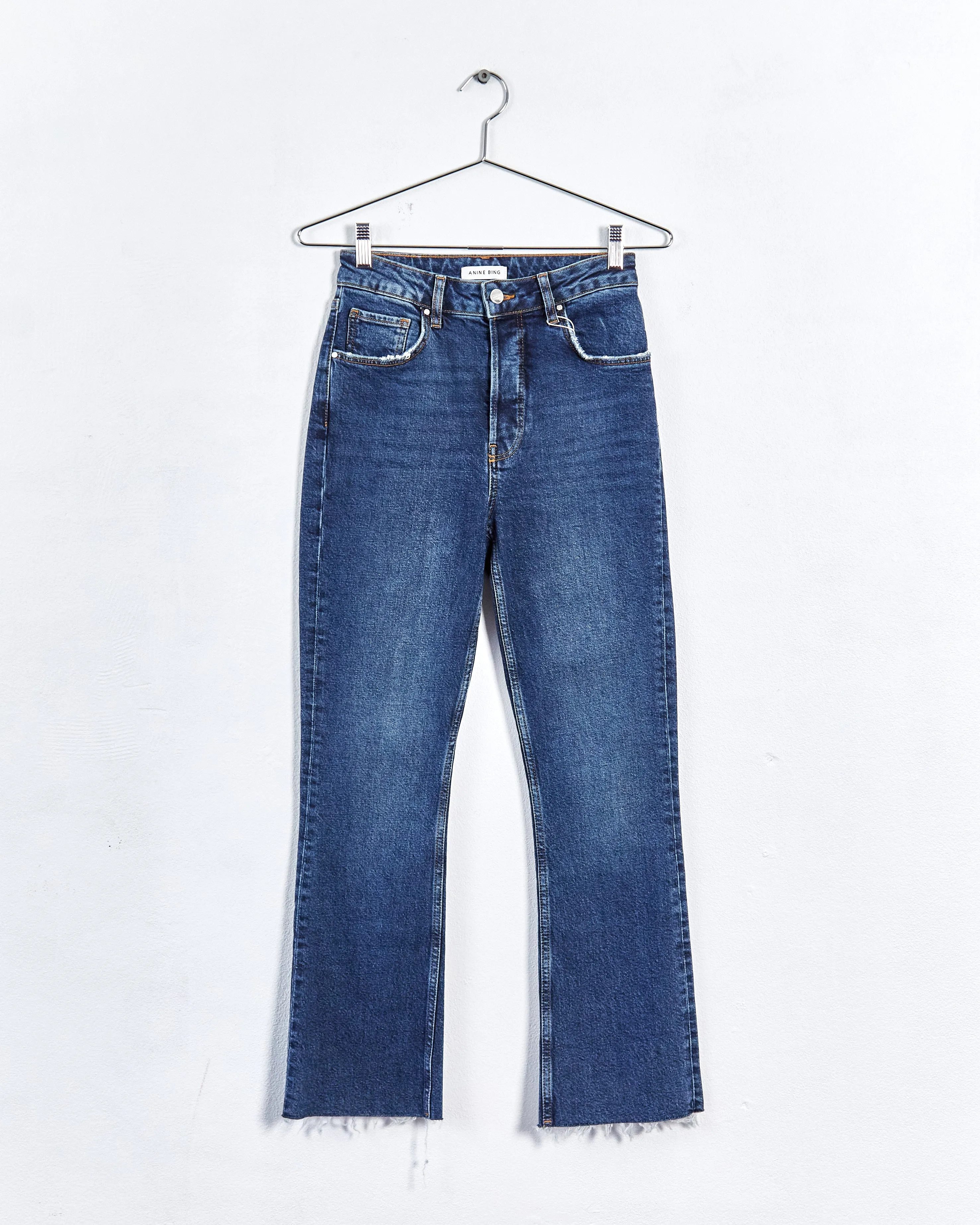 Anine Bing 'lara' high waist flared jeans, blue, 27