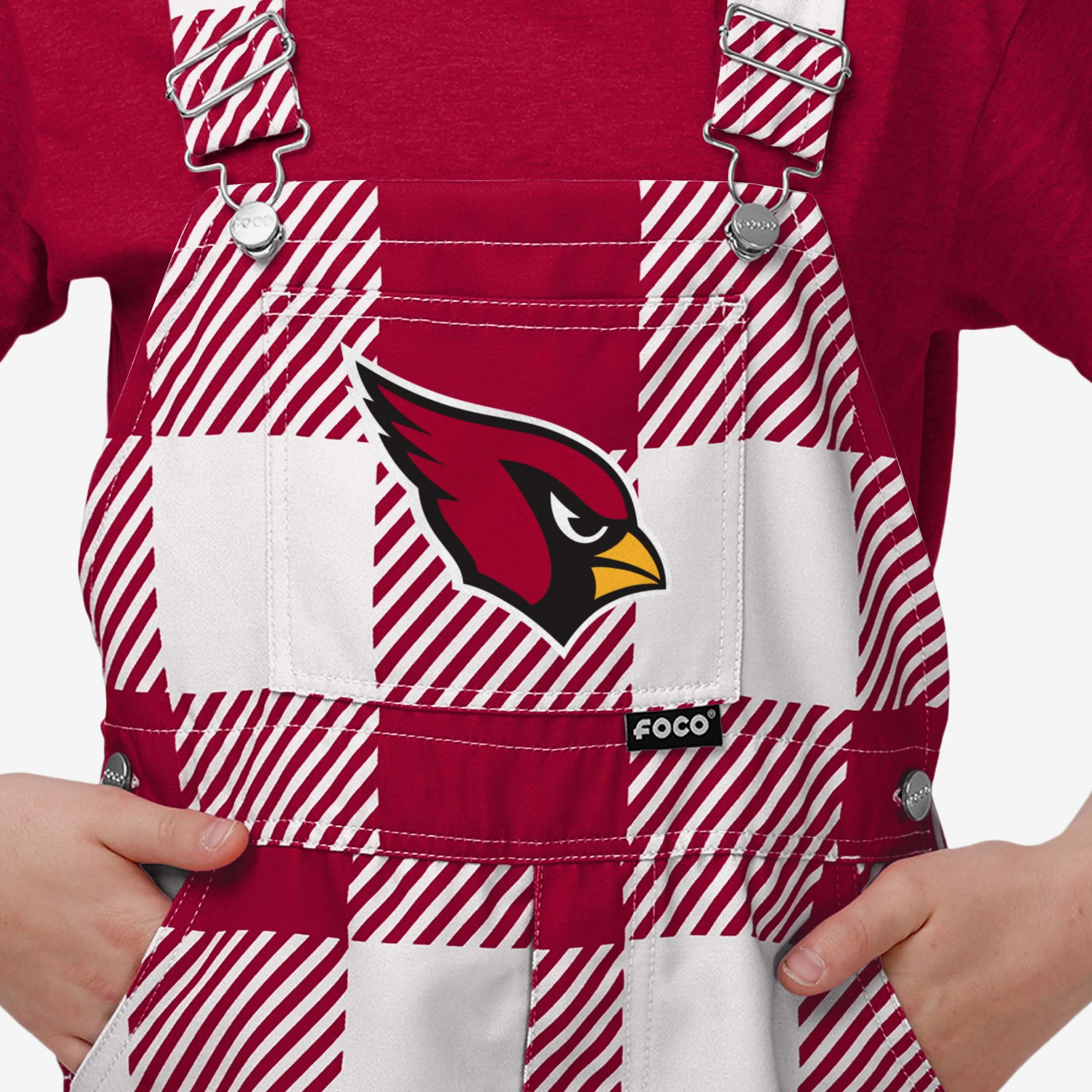Arizona Cardinals Youth Plaid Bib Overalls