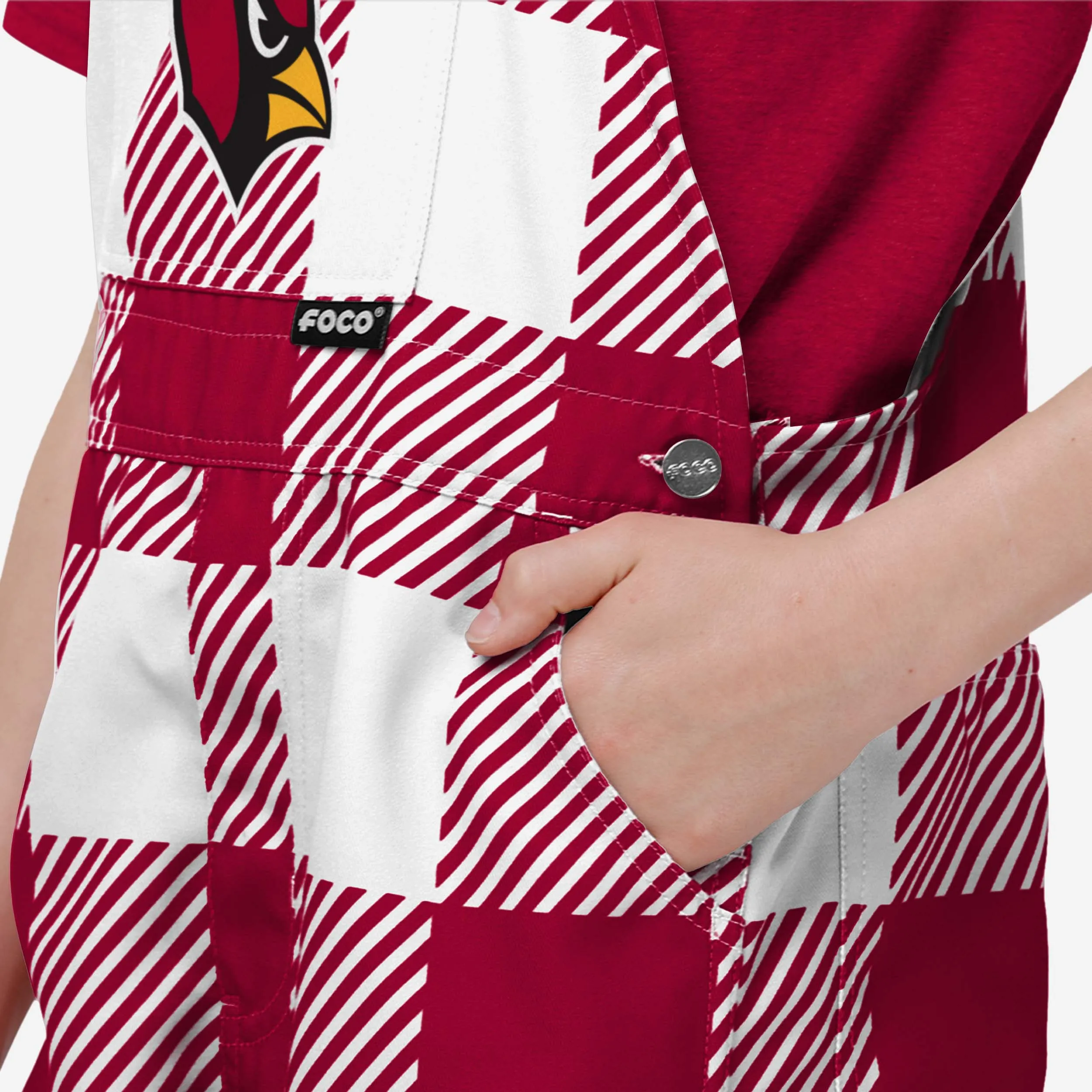 Arizona Cardinals Youth Plaid Bib Overalls
