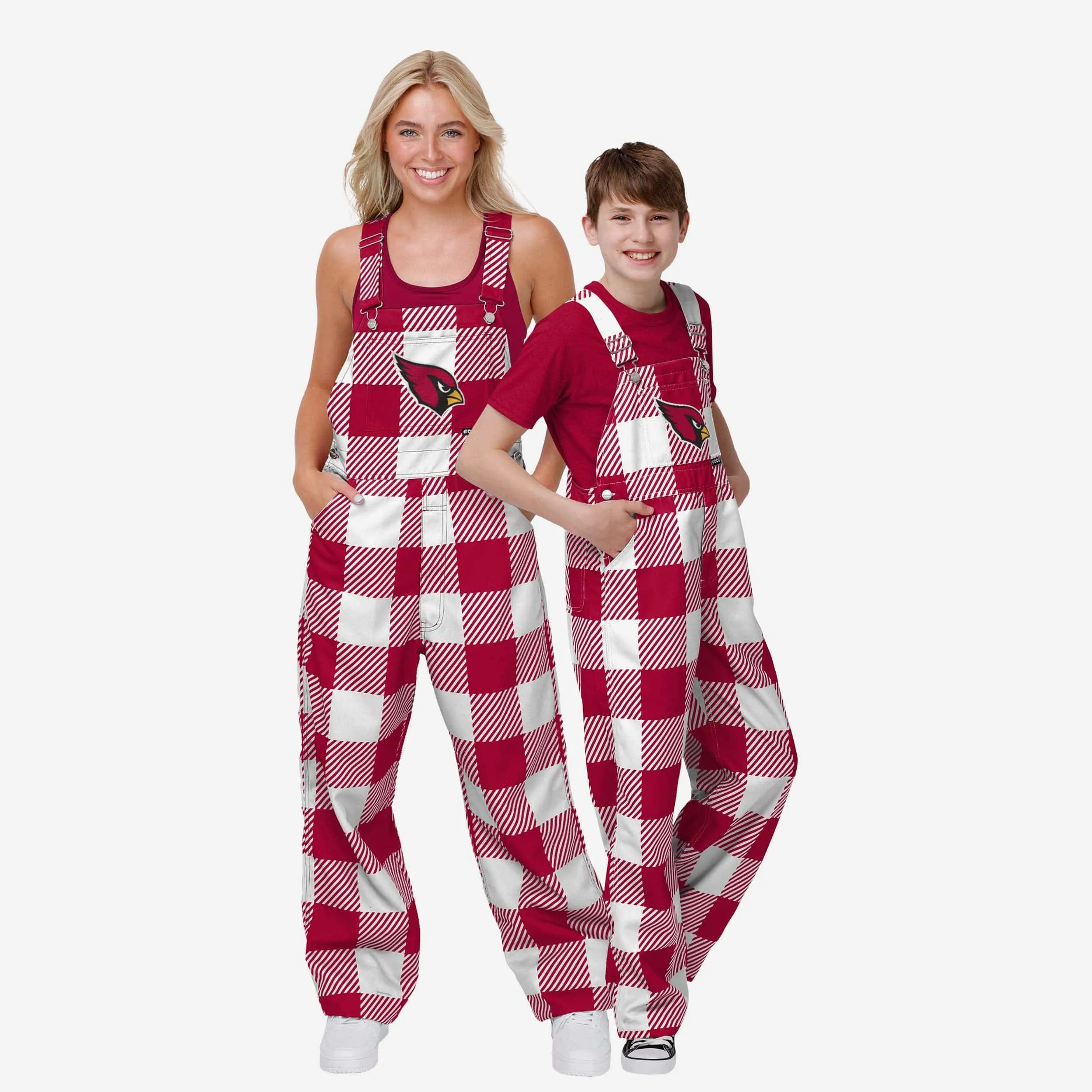 Arizona Cardinals Youth Plaid Bib Overalls