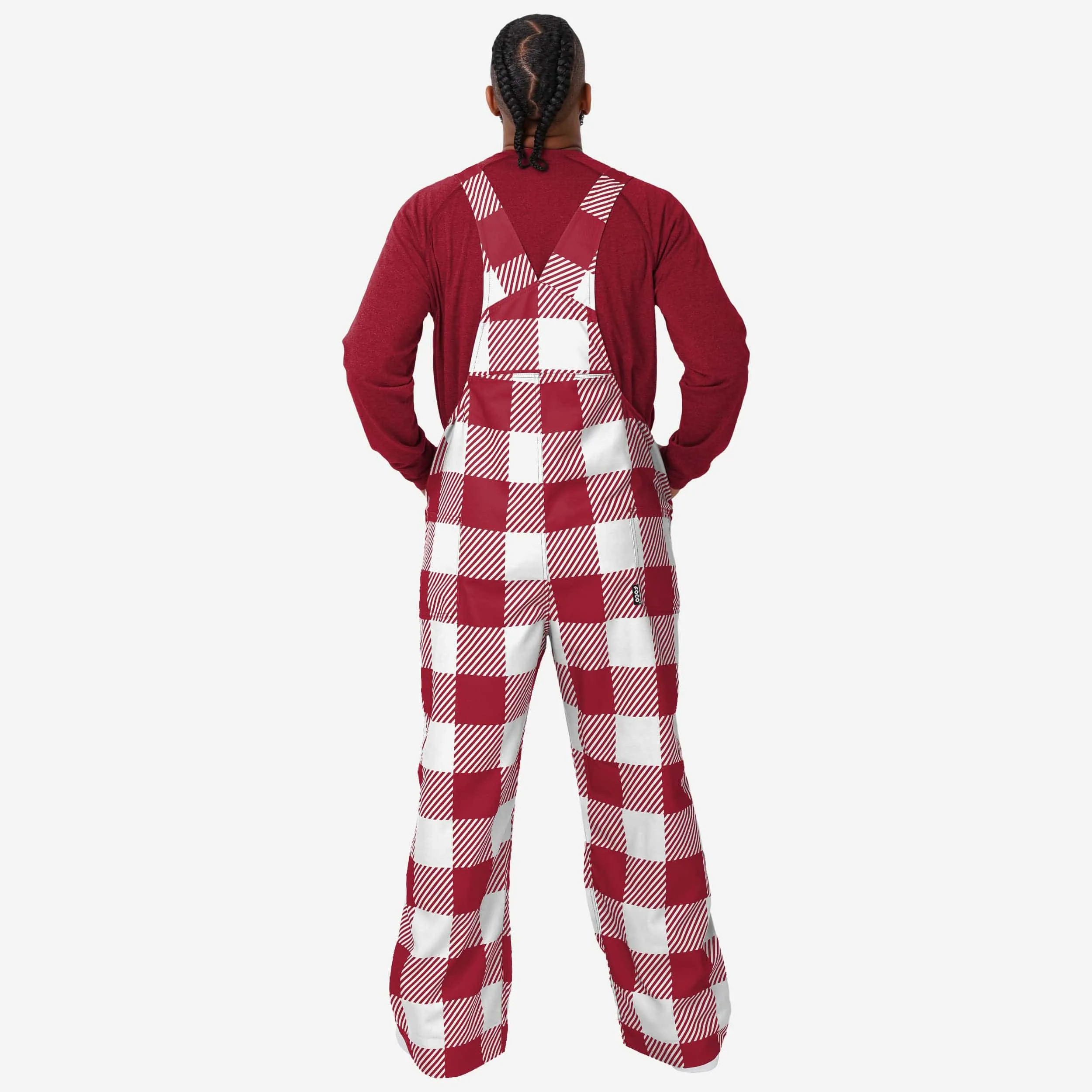 Arkansas Razorbacks Mens Plaid Bib Overalls