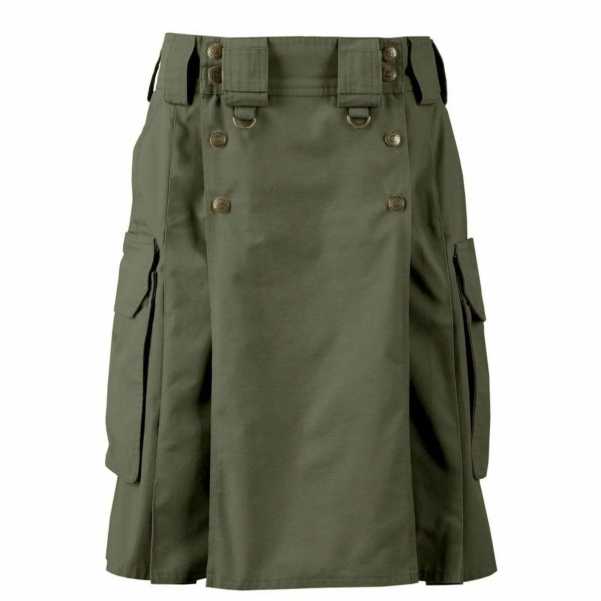 Army Green  Combat Cargo Uniform Battle Utility Kilt Combat Duty Kilt Unique Style