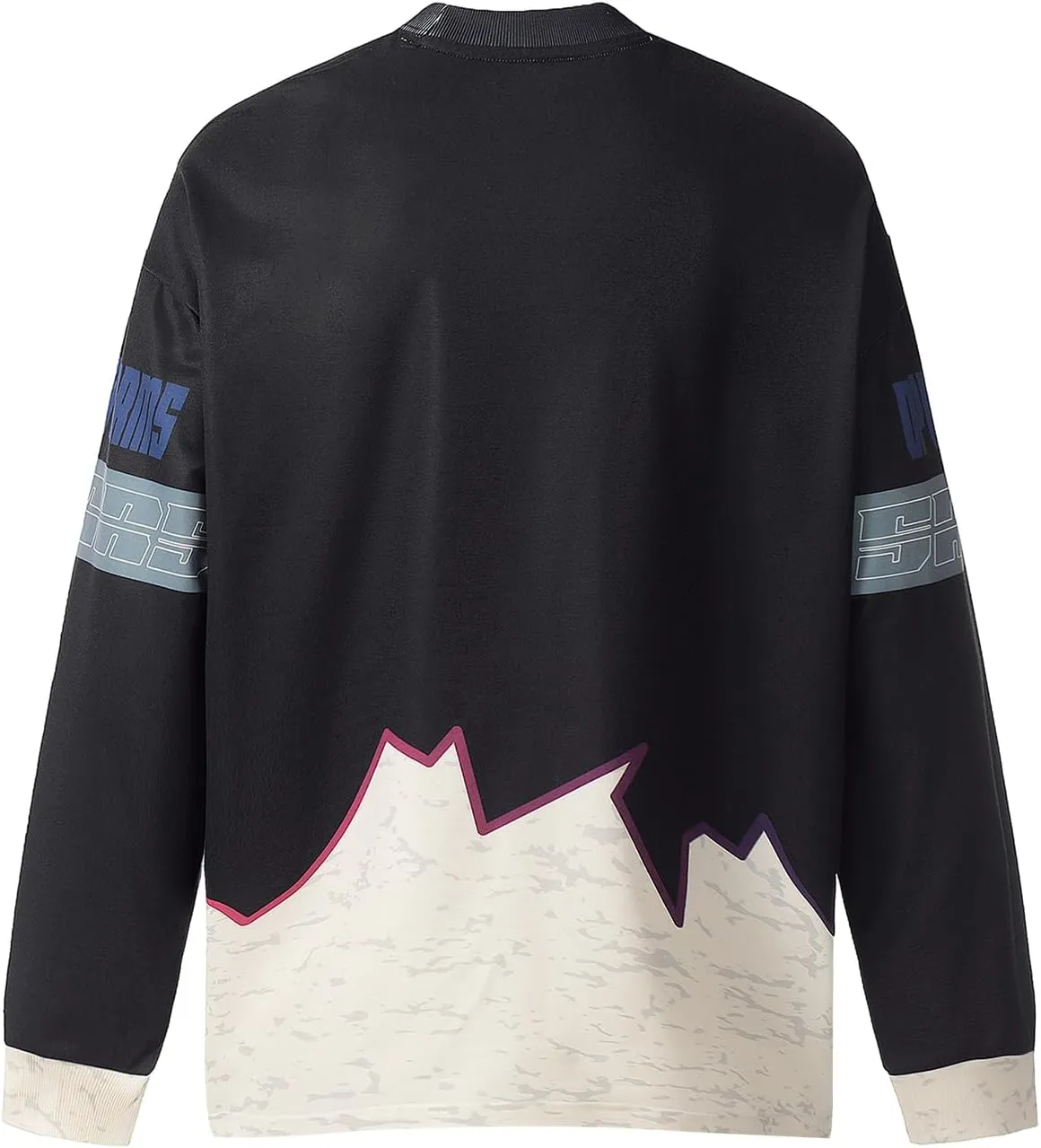 Arnodefrance Unisex Vintage Graphic Printing Long Sleeve Shirt Oversized Tee Shirt Cotton Long Sleeve Shirts