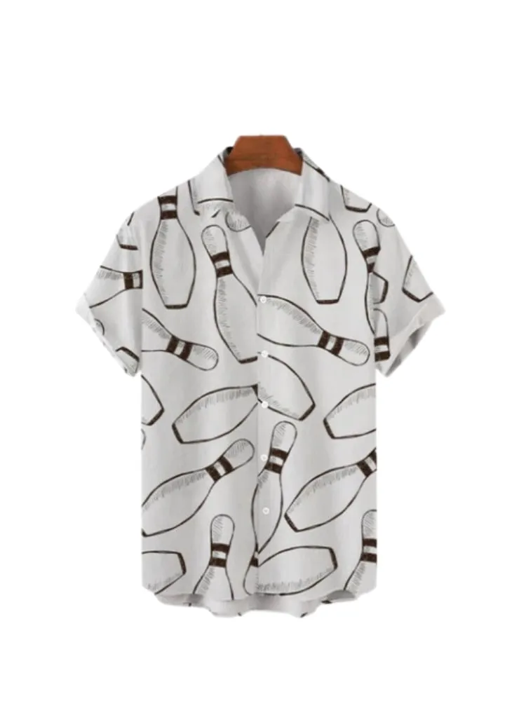 Ashore Shop Summer Mens Stripe Floral Printed Clothing Fashion 2023 Short Sleeve Male  Dazn Tops