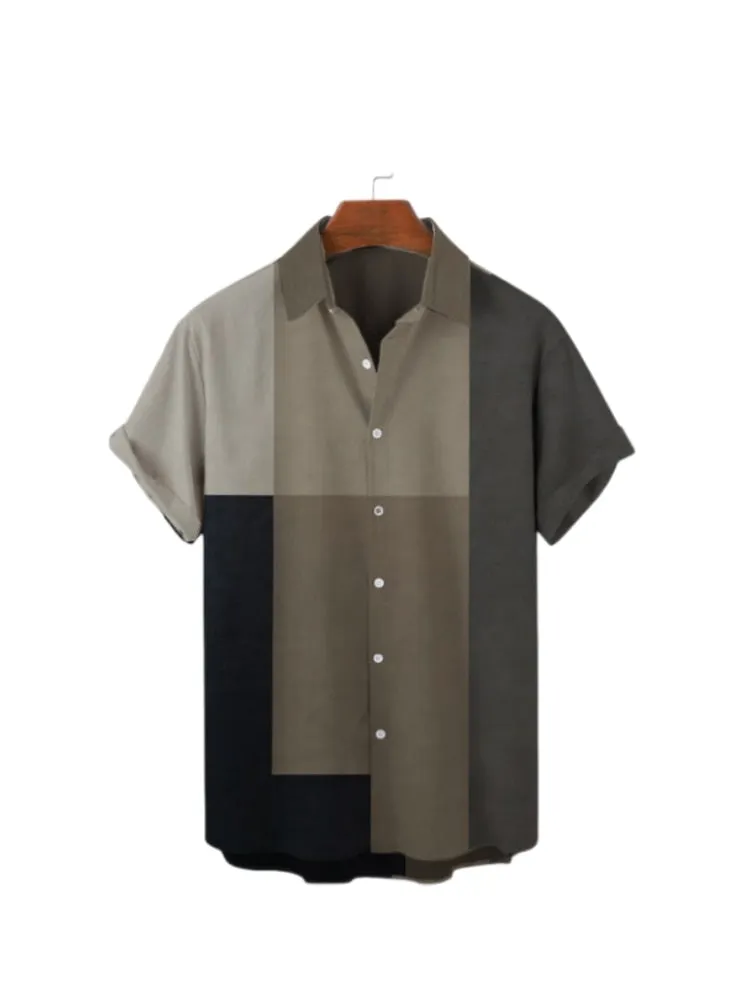 Ashore Shop Summer Mens Stripe Floral Printed Clothing Fashion 2023 Short Sleeve Male  Dazn Tops