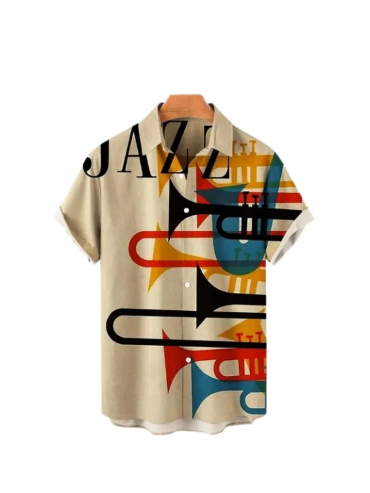 Ashore Shop Summer Mens Stripe Floral Printed Clothing Fashion 2023 Short Sleeve Male  Dazn Tops