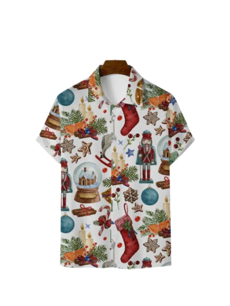 Ashore Shop Summer Mens Stripe Floral Printed Clothing Fashion 2023 Short Sleeve Male  Dazn Tops