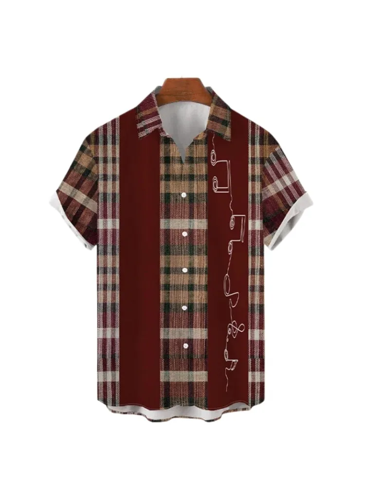 Ashore Shop Summer Mens Stripe Floral Printed Clothing Fashion 2023 Short Sleeve Male  Dazn Tops