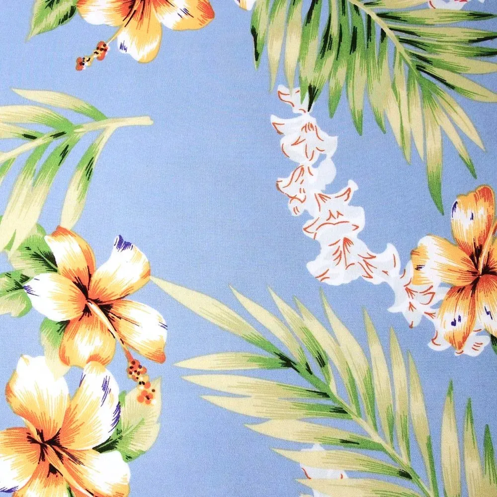 atoll blue hawaiian lady blouse