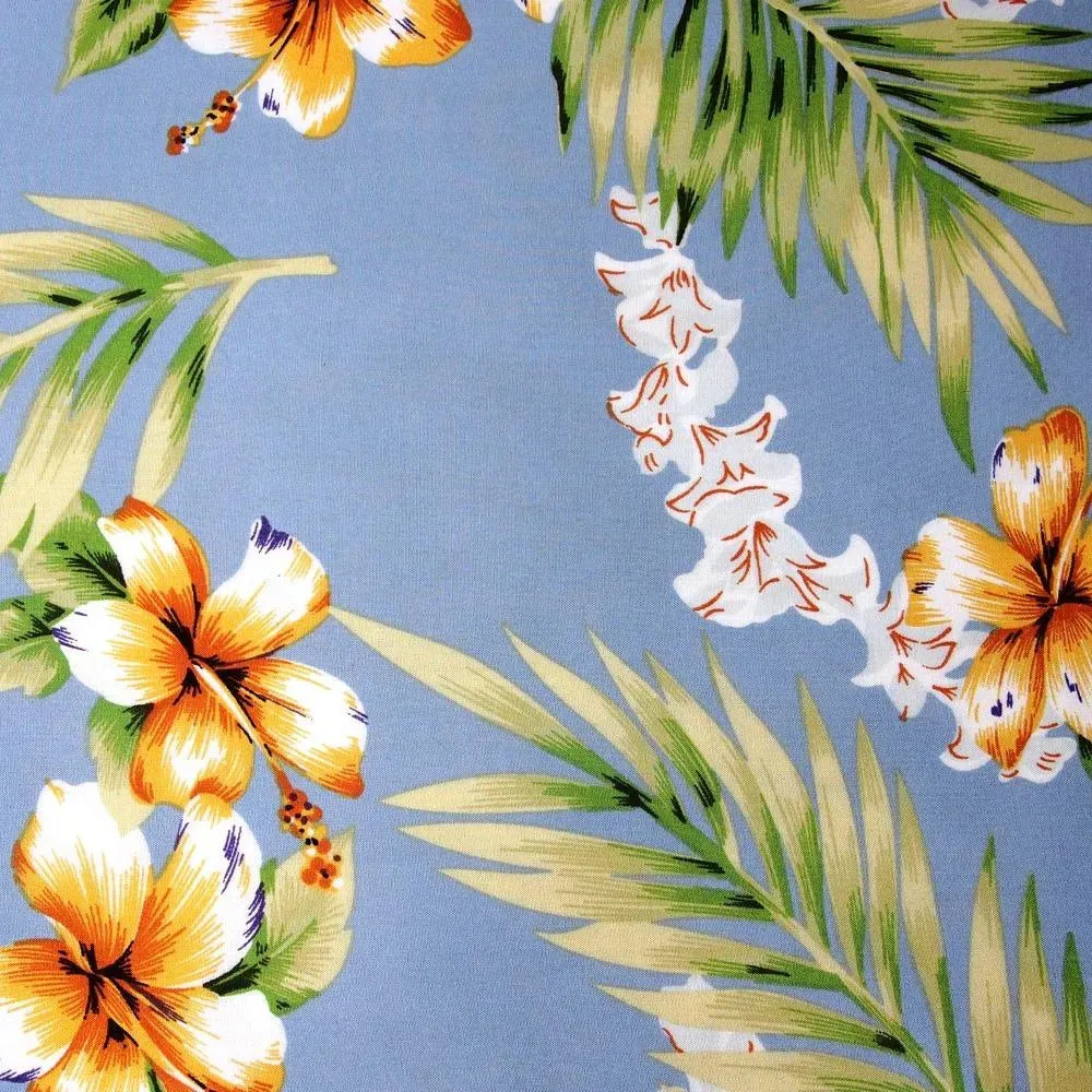 Atoll Blue Lady's Hawaiian Rayon Blouse
