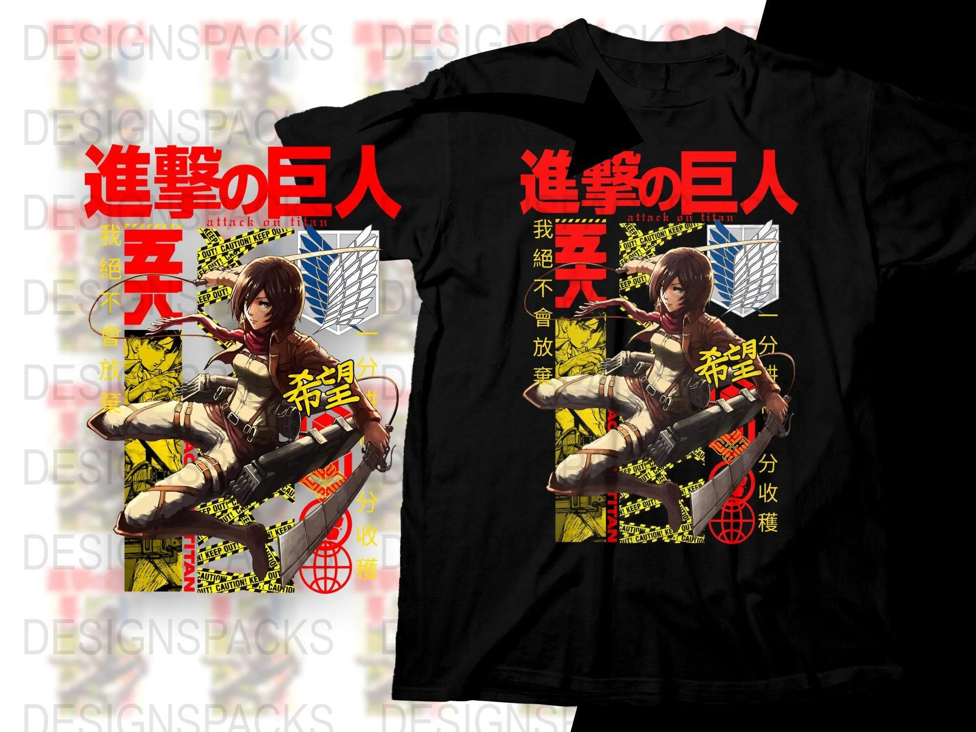 Attack on Titan Character Mikasa Ackerman Png Digital Download