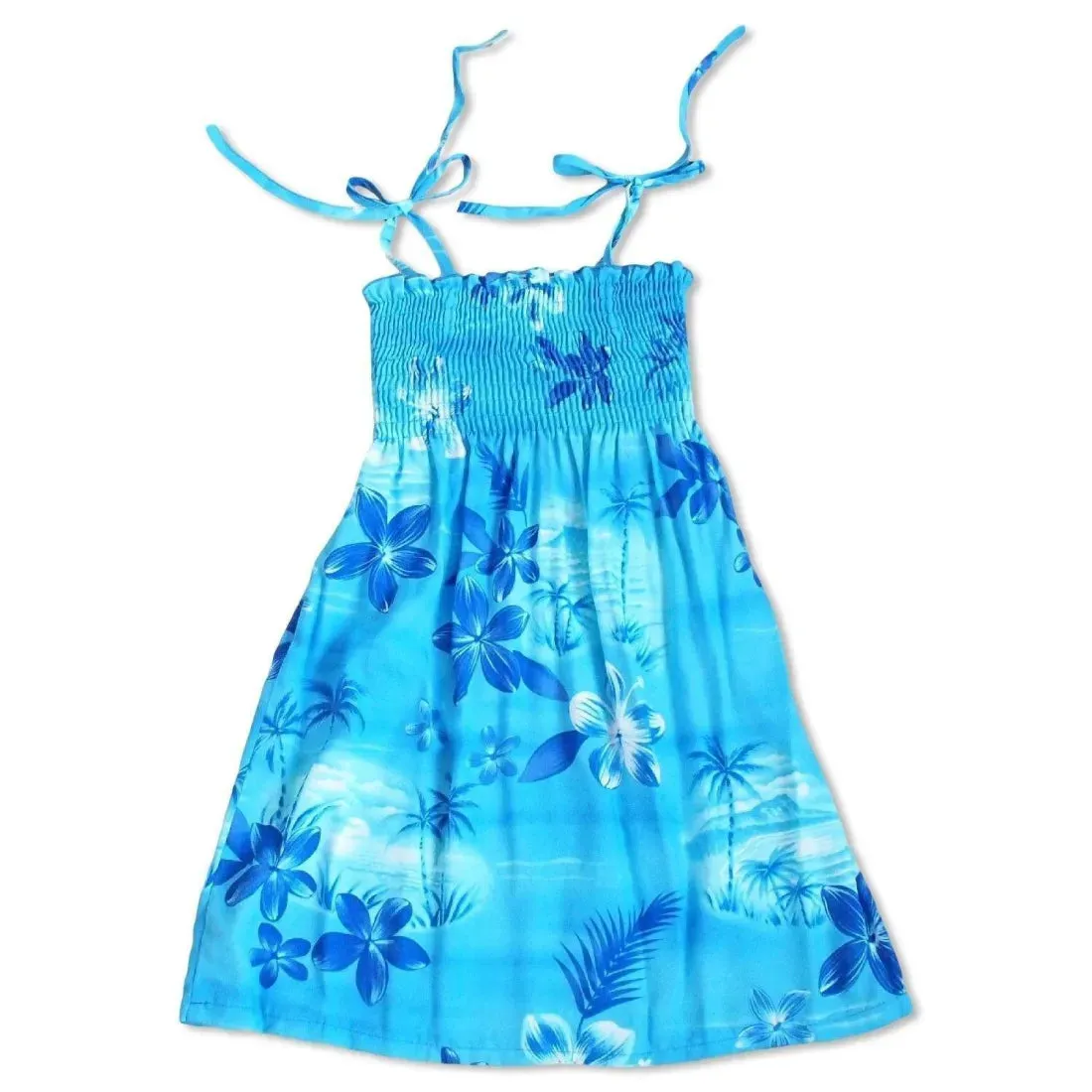 Aurora Blue Sunkiss Hawaiian Girl Dress