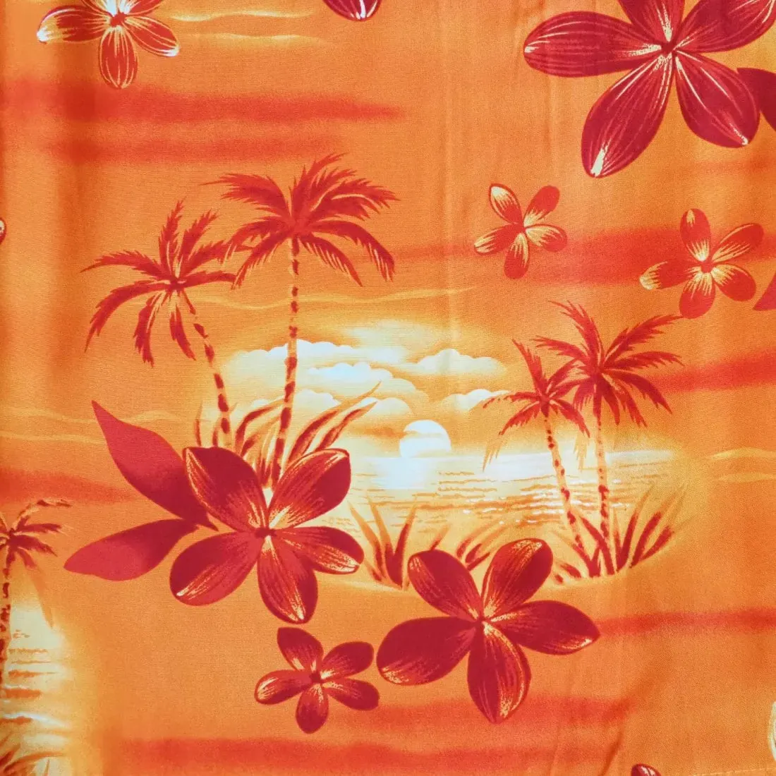 Aurora Orange Hawaiian Rayon Shirt