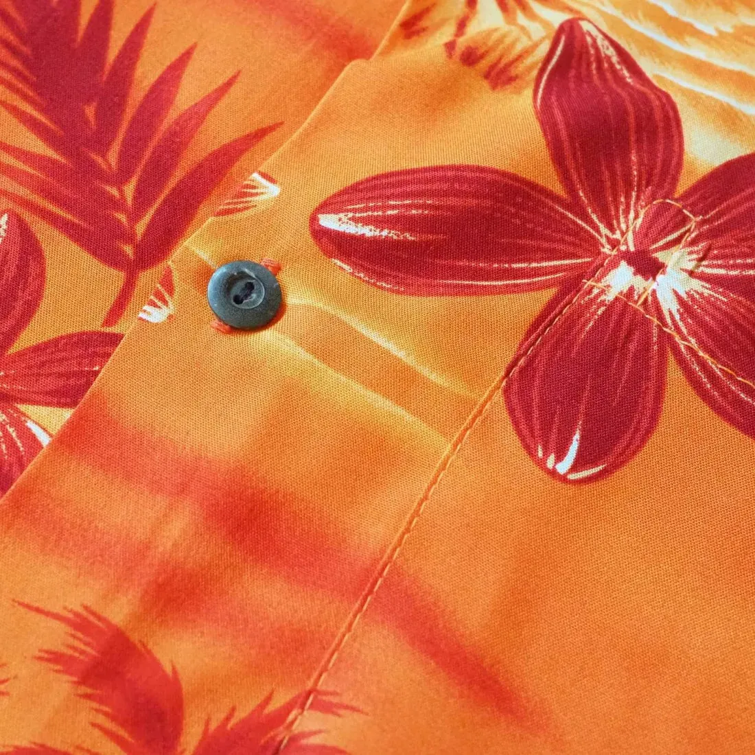 Aurora Orange Hawaiian Rayon Shirt
