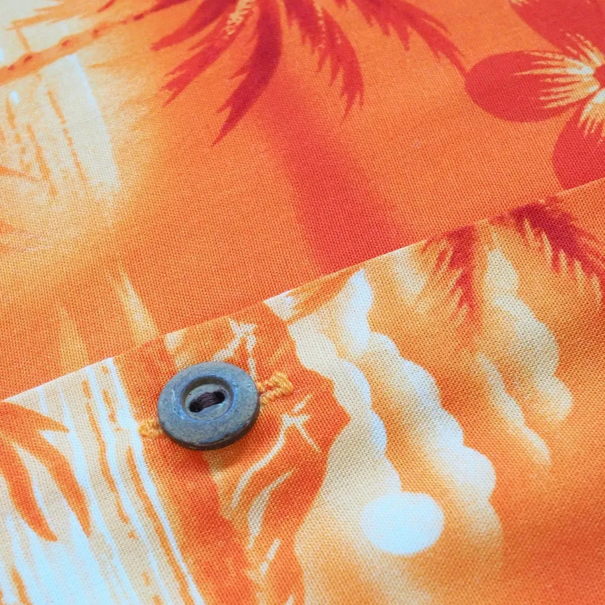 aurora orange hawaiian rayon shirt