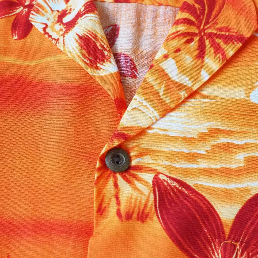 Aurora Orange Hawaiian Rayon Shirt