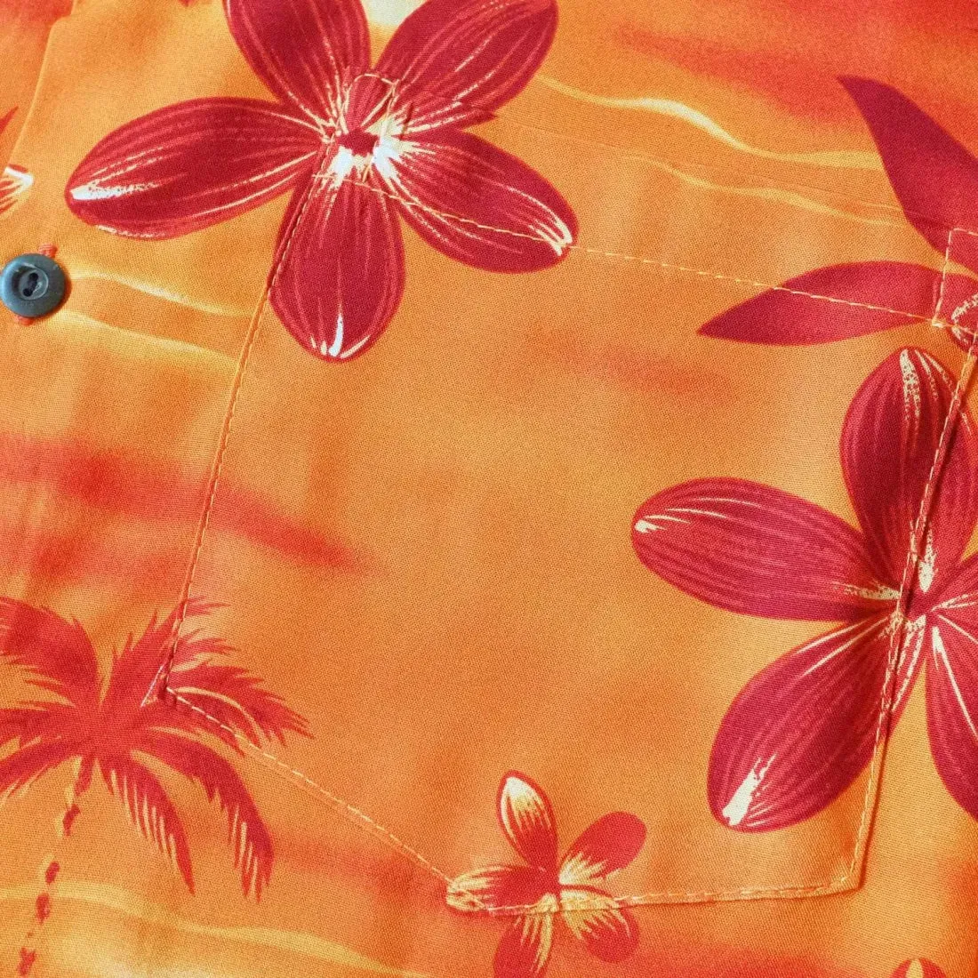 Aurora Orange Hawaiian Rayon Shirt
