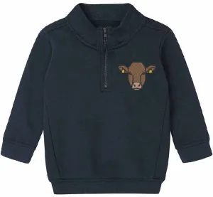 Baby/Toddler 1/4 zip Sweatshirt Embroidered With Animal/Tractor Design