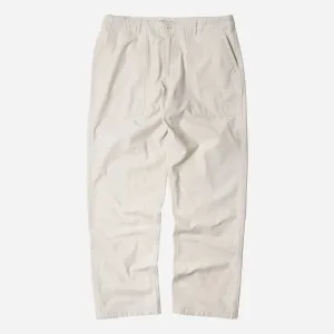 BACK SATIN FATIGUE PANTS - CREAM