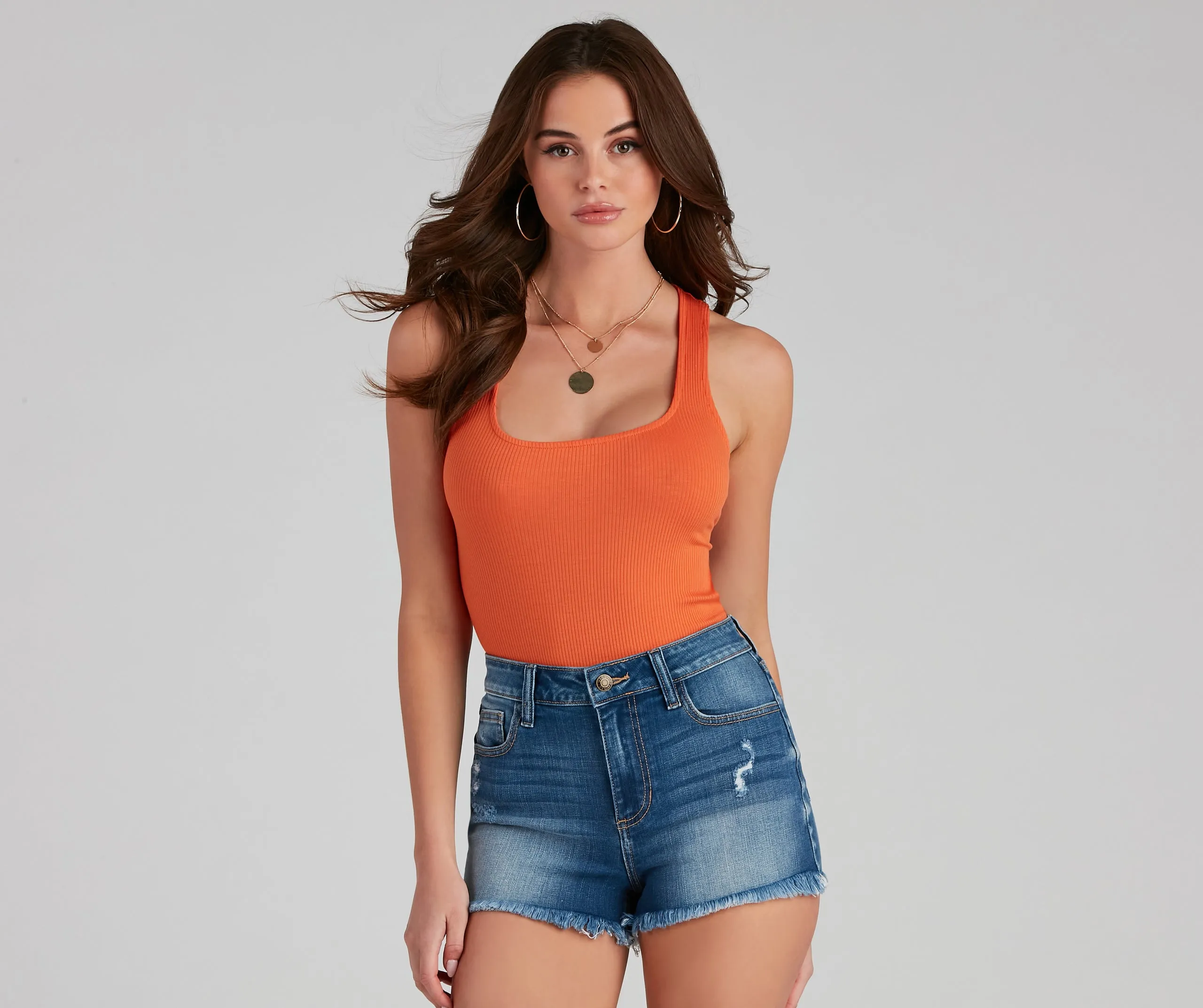 Back To Basics Ribbed Racer Bodysuit