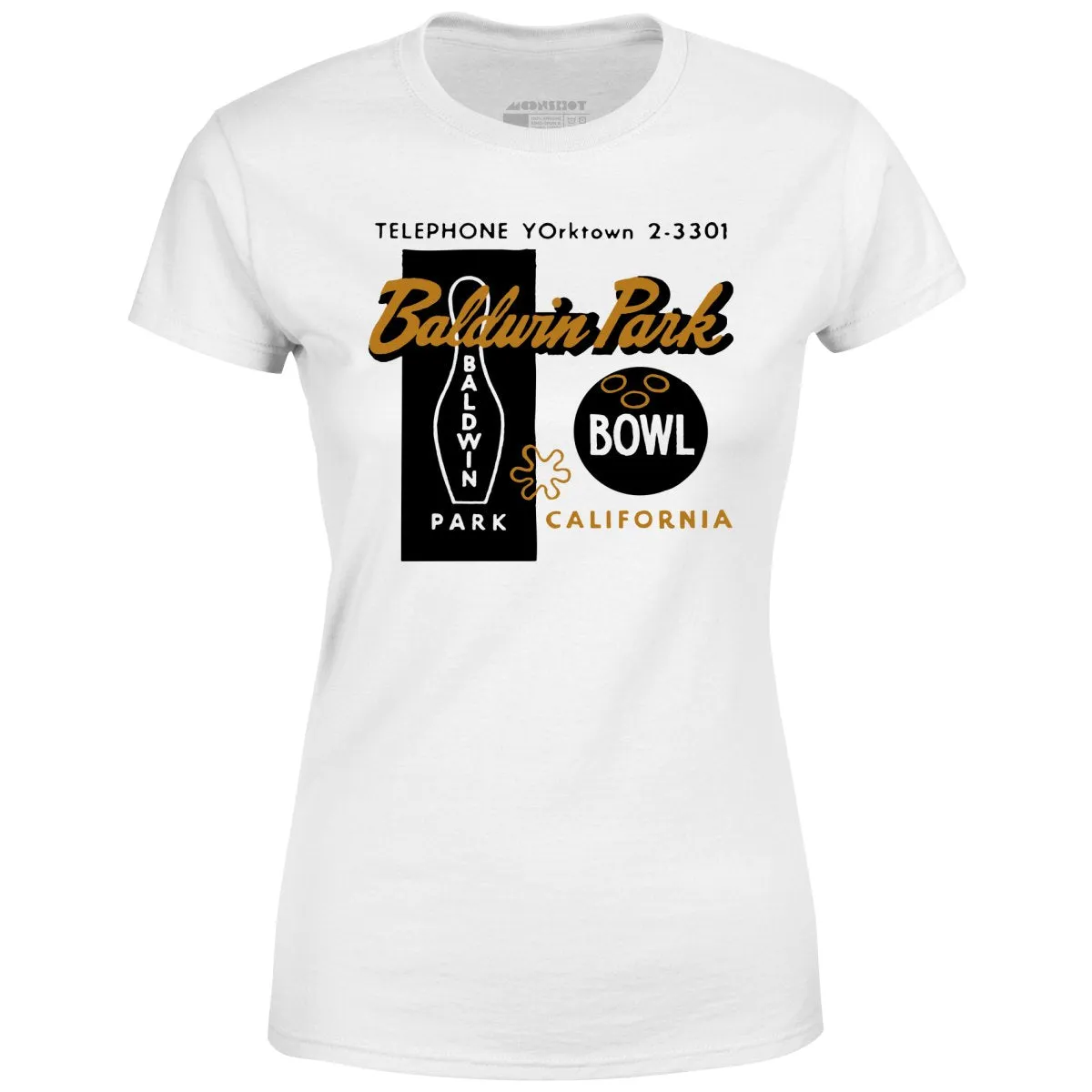 Baldwin Park Bowl - Baldwin Park, CA - Vintage Bowling Alley - Women's T-Shirt