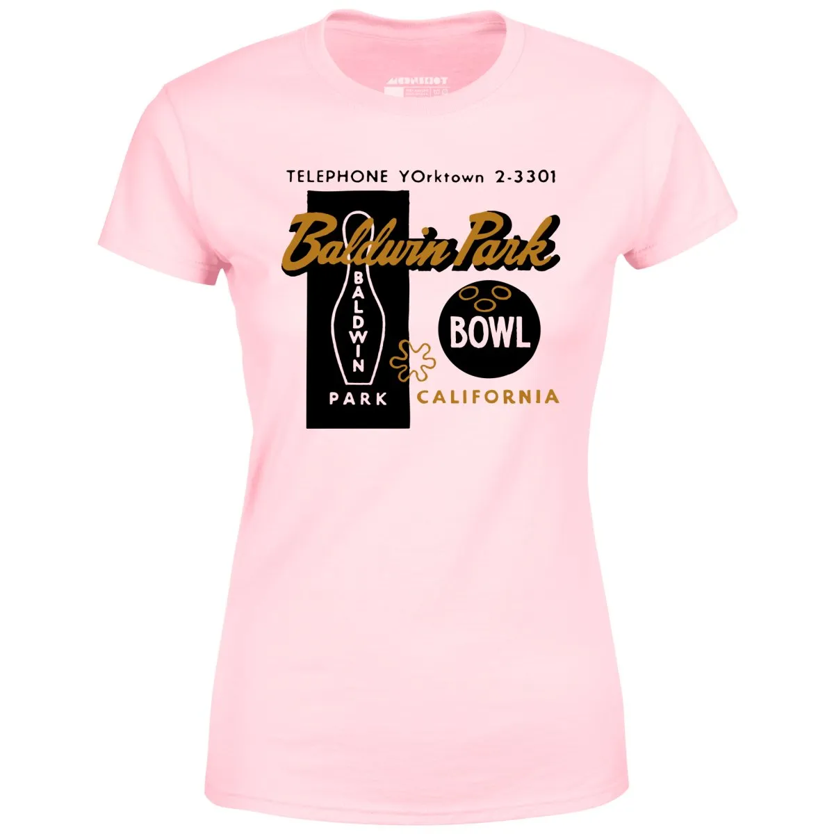 Baldwin Park Bowl - Baldwin Park, CA - Vintage Bowling Alley - Women's T-Shirt