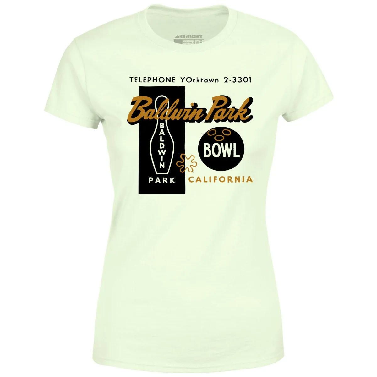 Baldwin Park Bowl - Baldwin Park, CA - Vintage Bowling Alley - Women's T-Shirt
