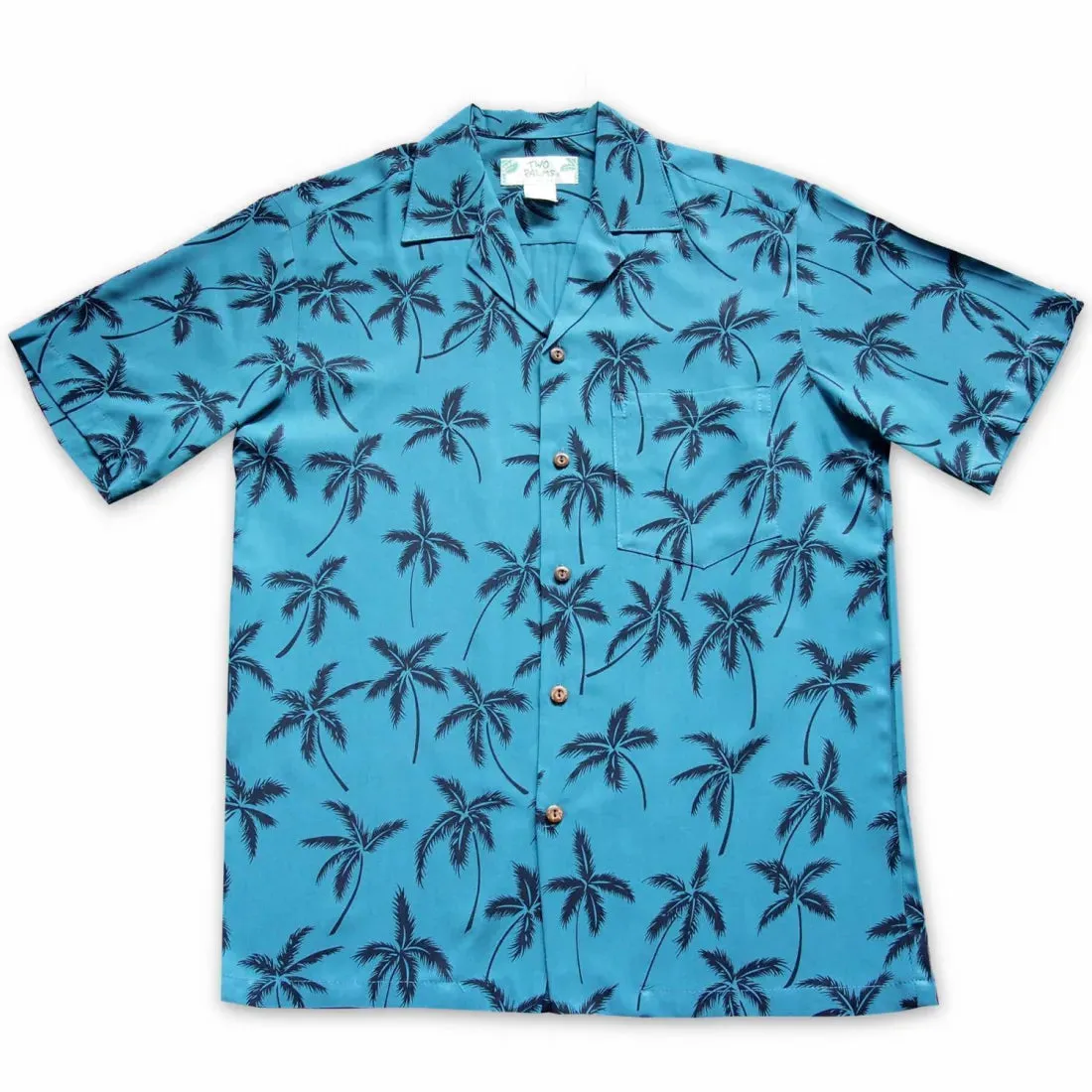 Balmy Blue Hawaiian Rayon Shirt
