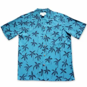 Balmy Blue Hawaiian Rayon Shirt