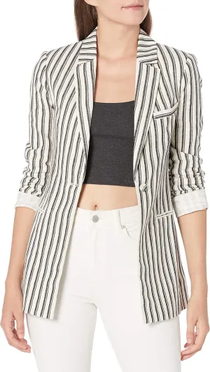 BCBGMAXAZRIA Women's Striped Long Sleeve Blazer