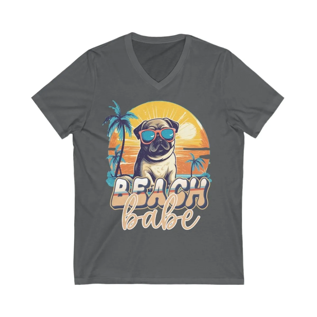 Beach Babe Unisex Jersey Short Sleeve V-Neck Tee